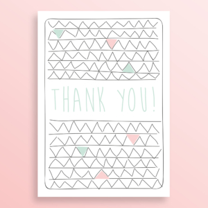 Ansichtkaart Thank you Blitz Ontwerpt