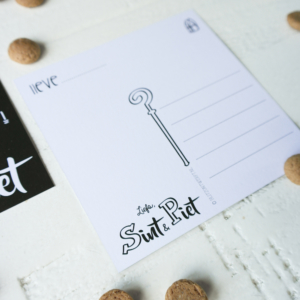Sint & Piet pakjesavond ansichtkaart blitz ontwerpt