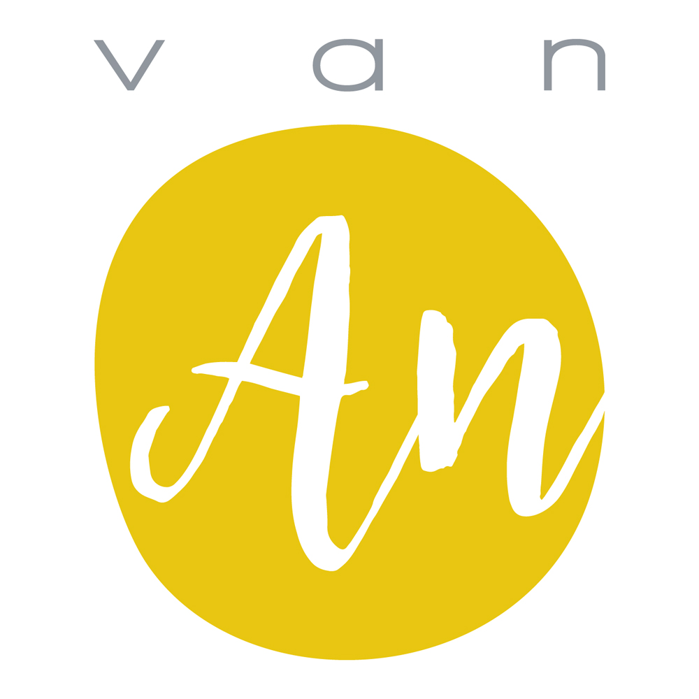 logo geel van an handlettering