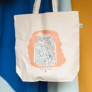 Tas canvas boodschappen illustraties food Blitz Ontwerpt