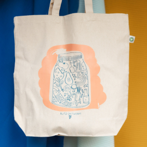 Tas canvas boodschappen illustraties food Blitz Ontwerpt