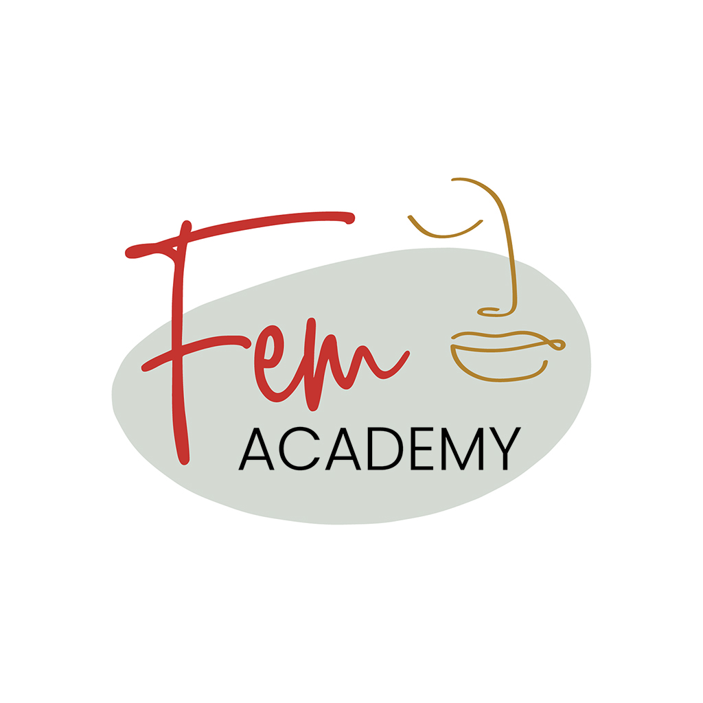 Logo Fem Academy online programma emotie eten Blitz Ontwerpt