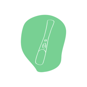 Verloskundigen Zuidplas Logo illustratie zwangerschapstest Blitz Ontwerpt