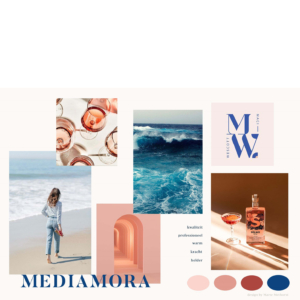 Logo Mediamora Webdesign Blitz Ontwerpt Marte Methorst branding moodboard