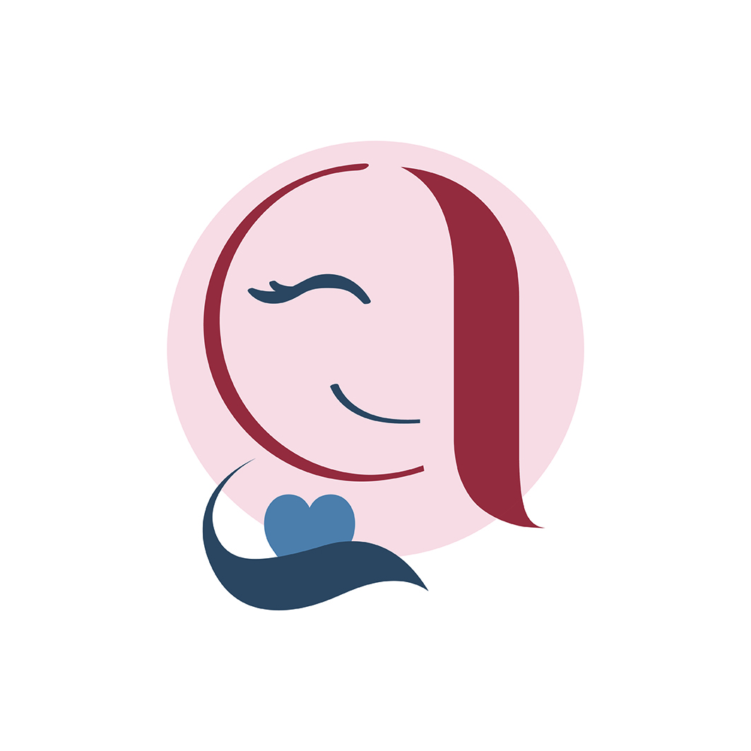 Illustratie dame rode haarlok Hetty Mediamora Blitz Ontwerpt website logo
