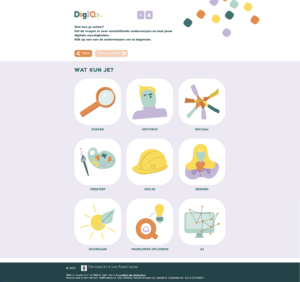 DigIQ tool website illustraties Universiteit van Amsterdam Blitz Ontwerpt