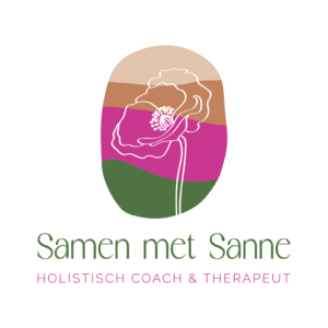 Logo klaproos Samen met Sanne Holistisch coach Blitz Ontwerpt