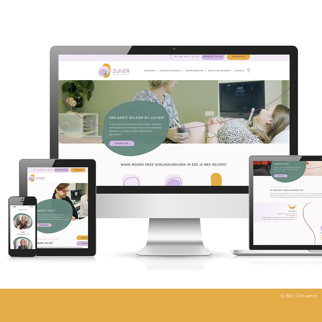 Website Zuiver Verloskundigen Ede Blitz Ontwerpt