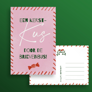 Kerstkaart illustratie Kerstkus Blitz Ontwerpt