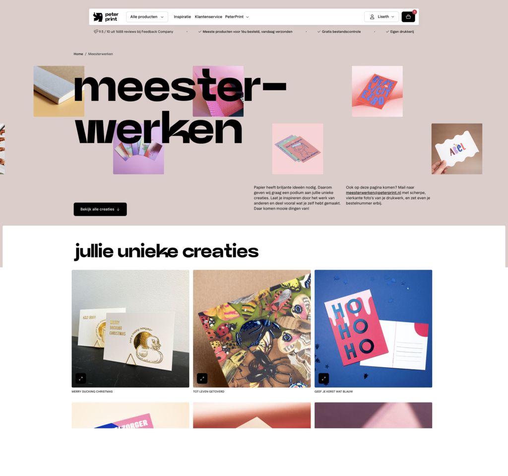 meesterwerken Peter Print door Blitz Ontwerpt Kerstkaart ho ho ho blauwe foliedruk kaart