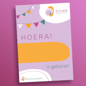Poster hoera geboren Zuiver verloskundigen Ede - Blitz Ontwerpt