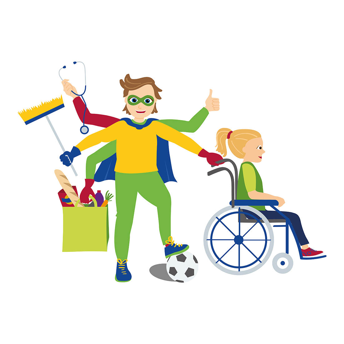 Illustratie Welzijn Capelle mantelzorger Blitz Ontwerpt