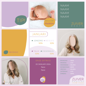 branding templates social media Zuiver verloskundigen Ede - Blitz Ontwerpt