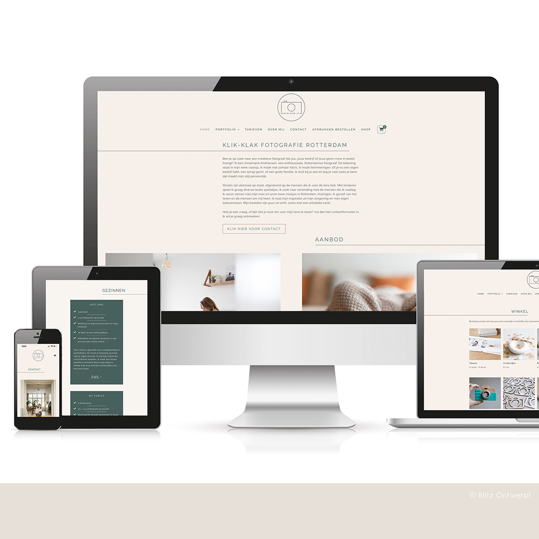 Klik-klak fotografie Rotterdam website Blitz Ontwerpt